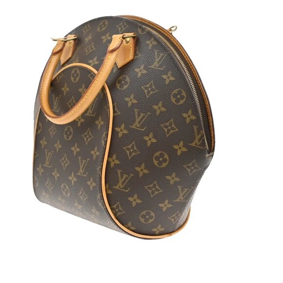 LOUIS VUITTON LV Logos Ellipse MM Hand Bag Monogram Leather Brown - Picture 2 of 16